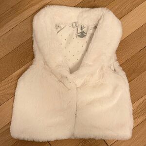 Joie Ivory Faux Fur Kids Vest